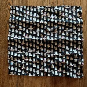 Nicole Miller wedding theme vintage pocket square silk scarf